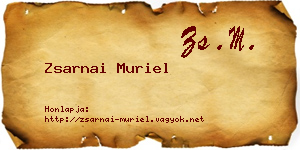 Zsarnai Muriel névjegykártya
